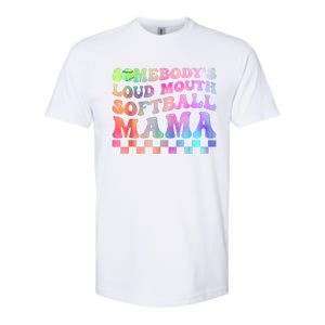 Somebody's Loudmouth Softball Mama Funny Mom Mother's Day Softstyle CVC T-Shirt