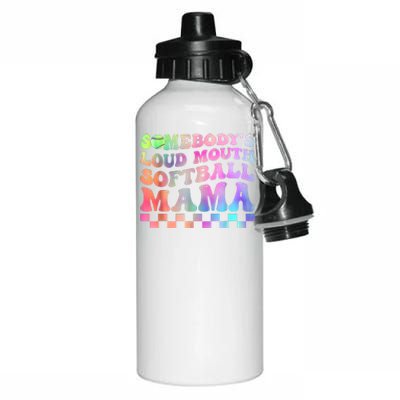 Somebody's Loudmouth Softball Mama Funny Mom Mother's Day Aluminum Water Bottle 