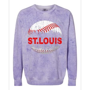 St. Louis Souvenir Baseball City Downtown I Love St. Louis Colorblast Crewneck Sweatshirt