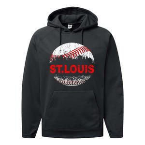 St. Louis Souvenir Baseball City Downtown I Love St. Louis Performance Fleece Hoodie