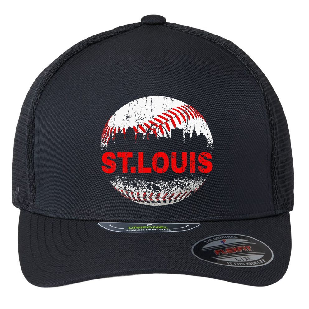 St. Louis Souvenir Baseball City Downtown I Love St. Louis Flexfit Unipanel Trucker Cap