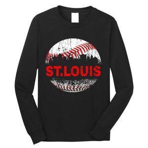 St. Louis Souvenir Baseball City Downtown I Love St. Louis Long Sleeve Shirt