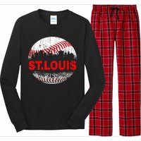 St. Louis Souvenir Baseball City Downtown I Love St. Louis Long Sleeve Pajama Set