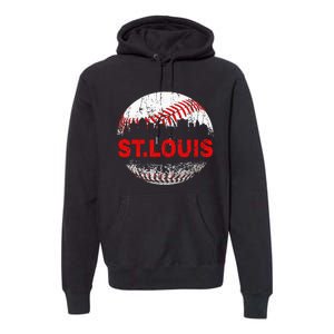 St. Louis Souvenir Baseball City Downtown I Love St. Louis Premium Hoodie