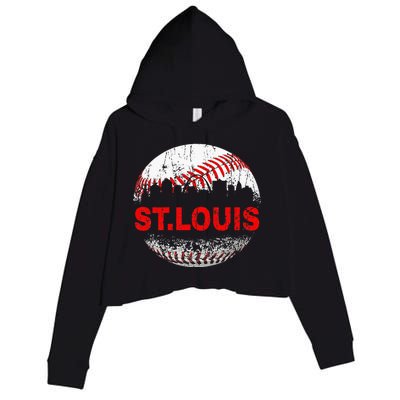 St. Louis Souvenir Baseball City Downtown I Love St. Louis Crop Fleece Hoodie