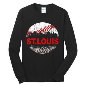 St. Louis Souvenir Baseball City Downtown I Love St. Louis Tall Long Sleeve T-Shirt