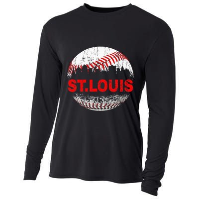 St. Louis Souvenir Baseball City Downtown I Love St. Louis Cooling Performance Long Sleeve Crew