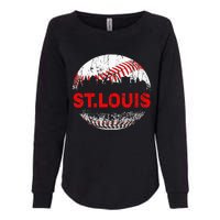 St. Louis Souvenir Baseball City Downtown I Love St. Louis Womens California Wash Sweatshirt