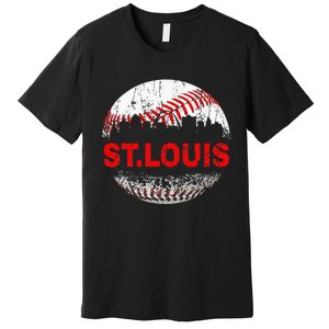 St. Louis Souvenir Baseball City Downtown I Love St. Louis Premium T-Shirt