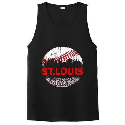 St. Louis Souvenir Baseball City Downtown I Love St. Louis PosiCharge Competitor Tank
