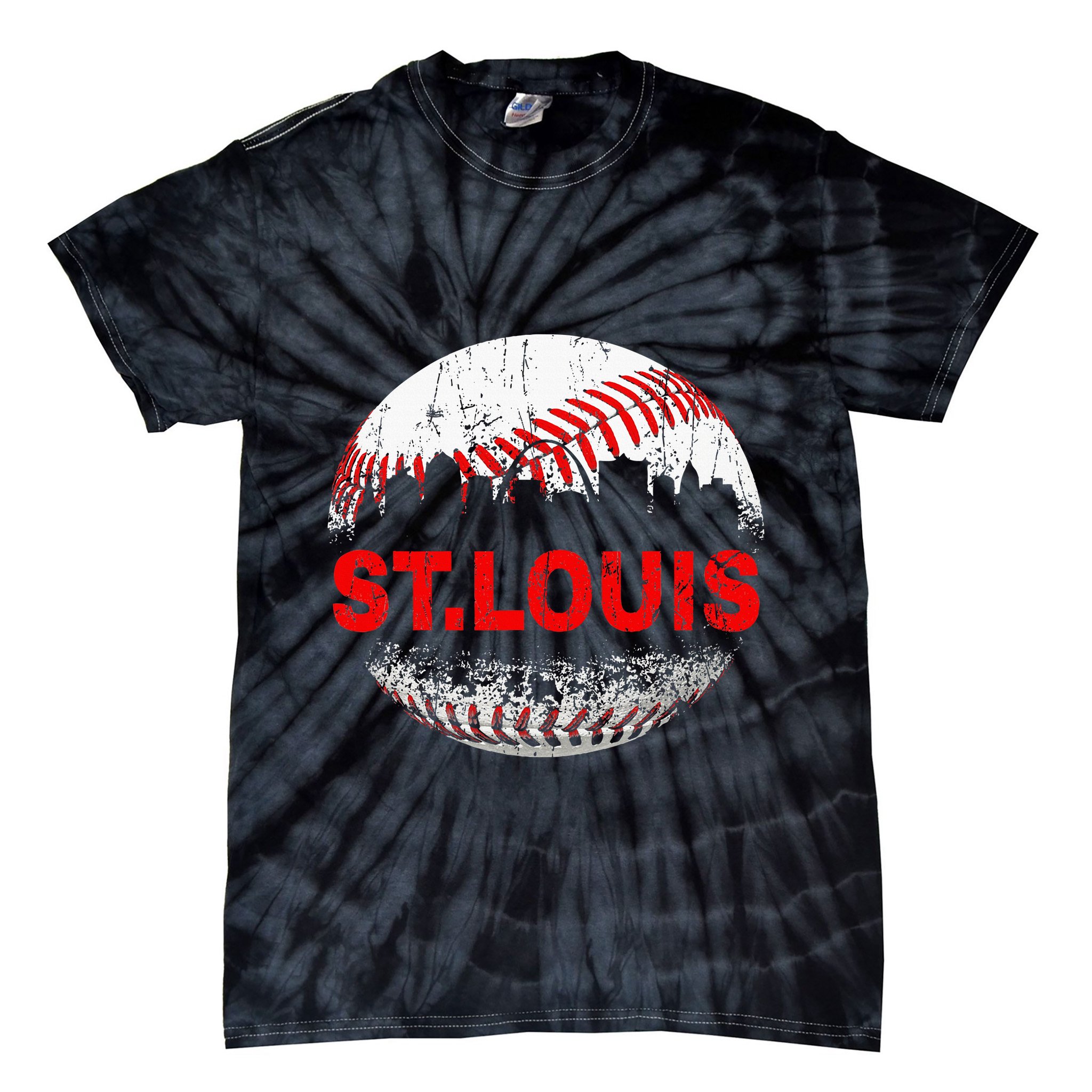 St. Louis Souvenir Baseball City Downtown I Love St. Louis Tie-Dye T-Shirt