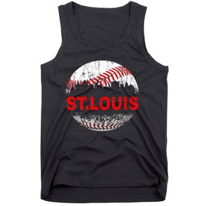 St. Louis Souvenir Baseball City Downtown I Love St. Louis Tank Top