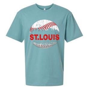 St. Louis Souvenir Baseball City Downtown I Love St. Louis Sueded Cloud Jersey T-Shirt