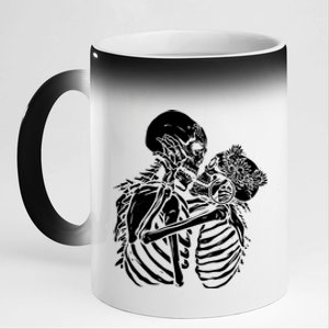 Skeleton Lovers 11oz Black Color Changing Mug