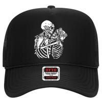 Skeleton Lovers High Crown Mesh Back Trucker Hat