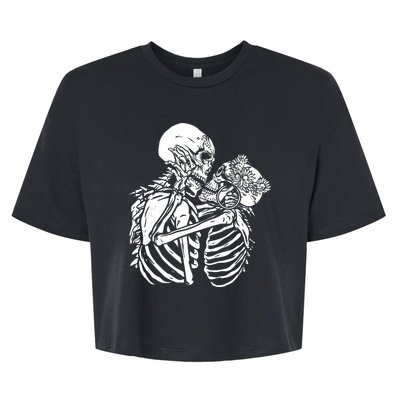 Skeleton Lovers Bella+Canvas Jersey Crop Tee