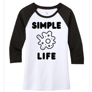 Simple Life Women's Tri-Blend 3/4-Sleeve Raglan Shirt