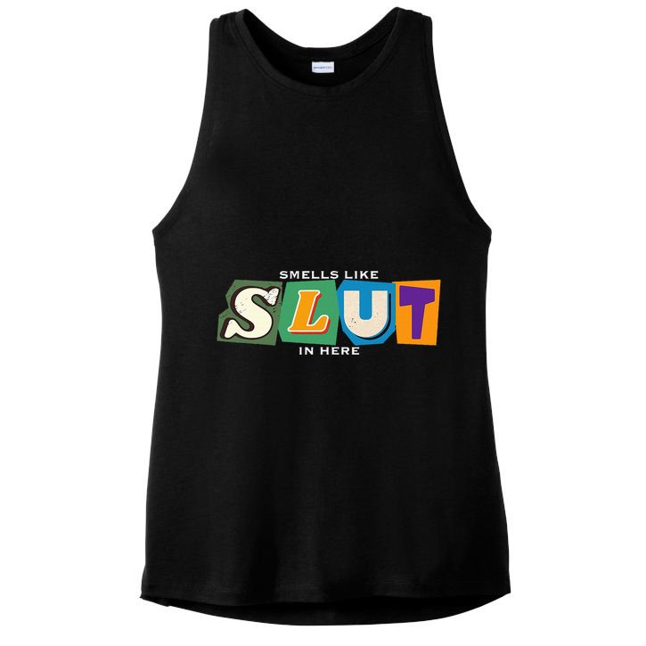 Smells Like Slut In Here Is I Love Sluts Gifts Ladies PosiCharge Tri-Blend Wicking Tank