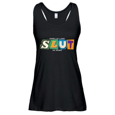 Smells Like Slut In Here Is I Love Sluts Gifts Ladies Essential Flowy Tank