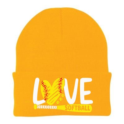 Softball Love Softball  Knit Cap Winter Beanie