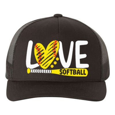 Softball Love Softball  Yupoong Adult 5-Panel Trucker Hat