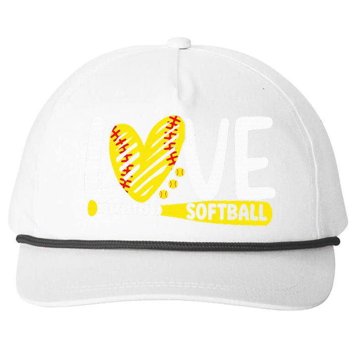 Softball Love Softball  Snapback Five-Panel Rope Hat