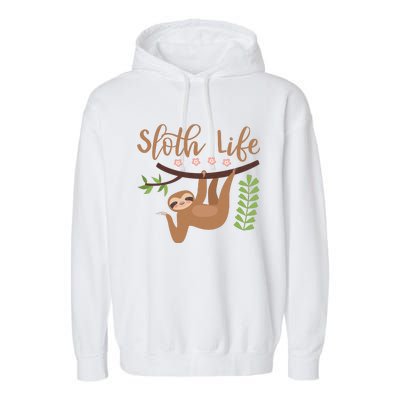 Sloth Life Garment-Dyed Fleece Hoodie