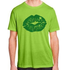 Shamrock Lip St Patricks Day Adult ChromaSoft Performance T-Shirt