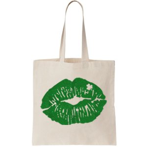 Shamrock Lip St Patricks Day Tote Bag