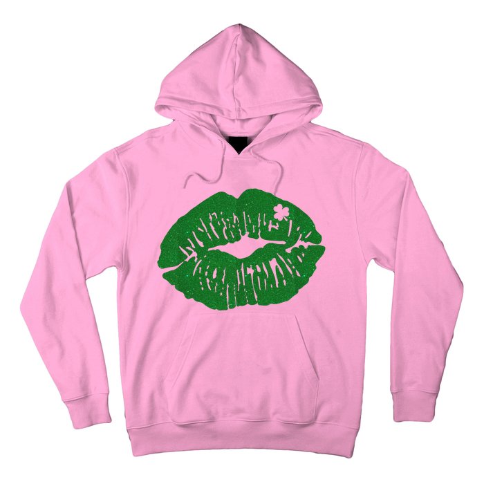 Shamrock Lip St Patricks Day Hoodie