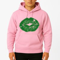 Shamrock Lip St Patricks Day Hoodie
