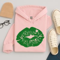 Shamrock Lip St Patricks Day Hoodie