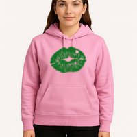 Shamrock Lip St Patricks Day Hoodie