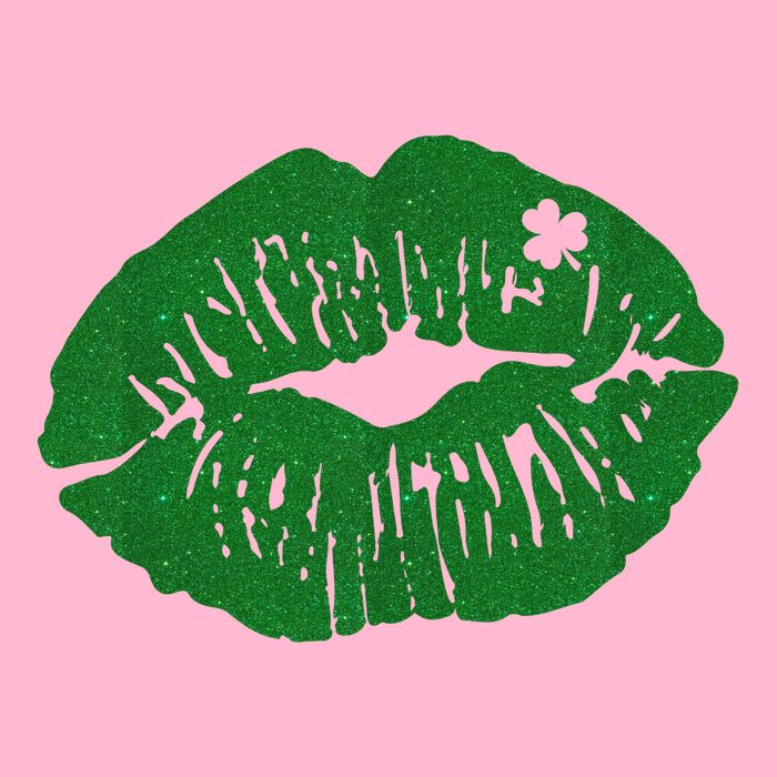 Shamrock Lip St Patricks Day Hoodie