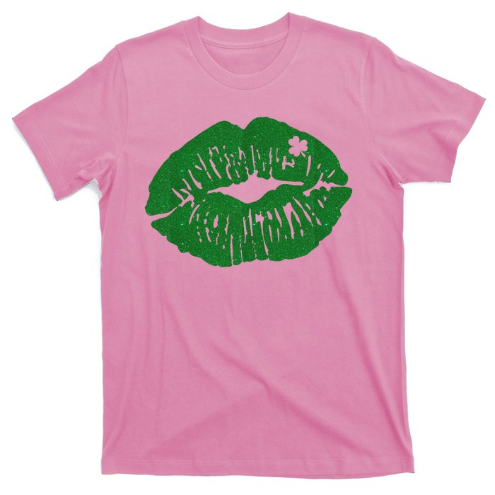 Shamrock Lip St Patricks Day T-Shirt