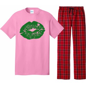 Shamrock Lip St Patricks Day Pajama Set