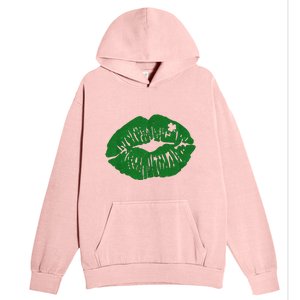 Shamrock Lip St Patricks Day Urban Pullover Hoodie