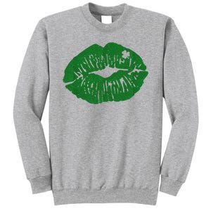 Shamrock Lip St Patricks Day Sweatshirt