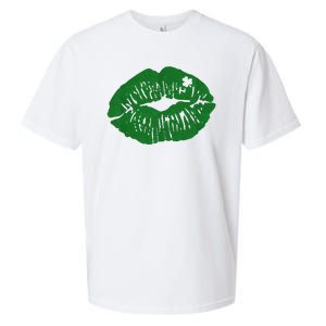 Shamrock Lip St Patricks Day Sueded Cloud Jersey T-Shirt