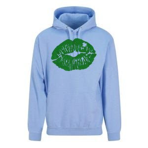 Shamrock Lip St Patricks Day Unisex Surf Hoodie