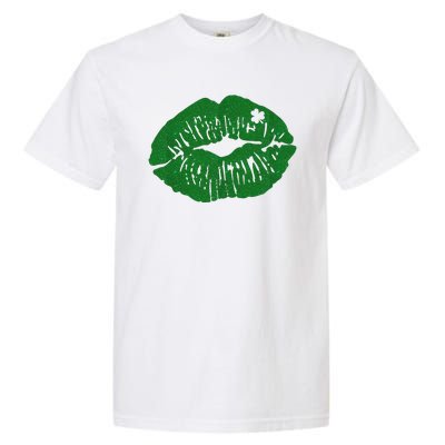 Shamrock Lip St Patricks Day Garment-Dyed Heavyweight T-Shirt