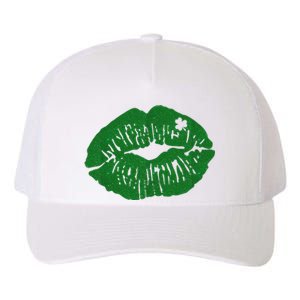 Shamrock Lip St Patricks Day Yupoong Adult 5-Panel Trucker Hat