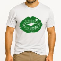 Shamrock Lip St Patricks Day Cooling Performance Crew T-Shirt