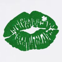 Shamrock Lip St Patricks Day Cooling Performance Crew T-Shirt