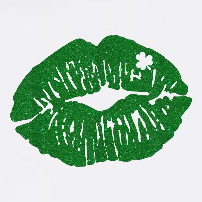 Shamrock Lip St Patricks Day Cooling Performance Crew T-Shirt