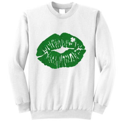Shamrock Lip St Patricks Day Sweatshirt
