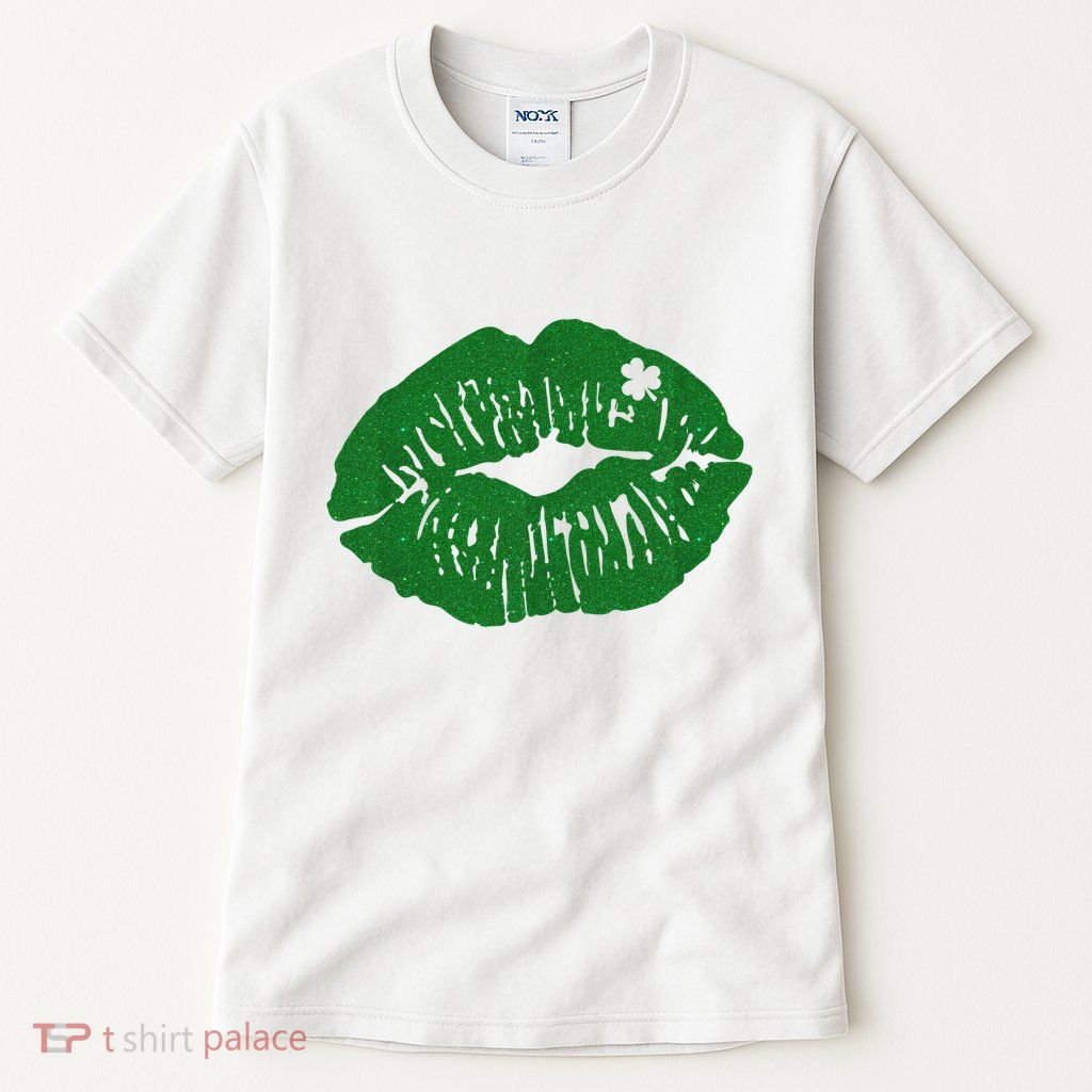 Shamrock Lip St Patricks Day Tall T-Shirt