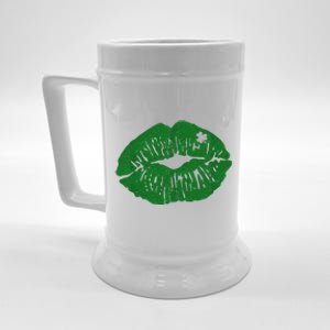 Shamrock Lip St Patricks Day Beer Stein