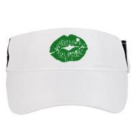 Shamrock Lip St Patricks Day Adult Drive Performance Visor