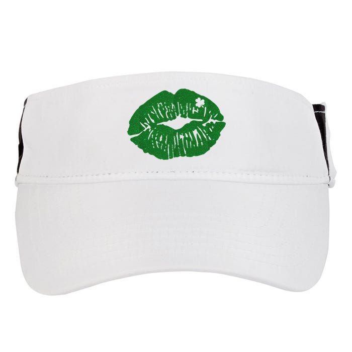 Shamrock Lip St Patricks Day Adult Drive Performance Visor